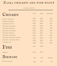 Zaika Chicken And Fish Point menu 1