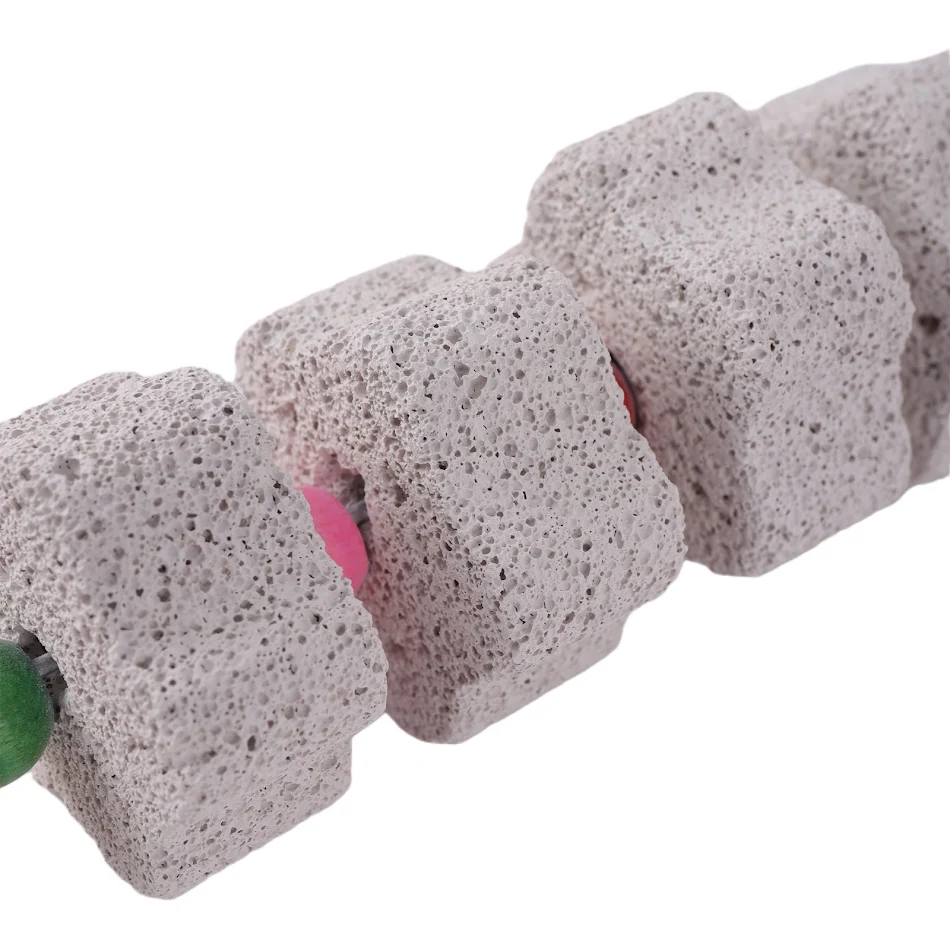 Stone Mineral Pet Supplies Bird Cage Toy Grinding Stone Flower Shape Hang Style Parakeet Toy For Parrot