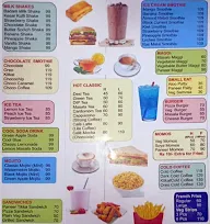 The Shakes menu 1