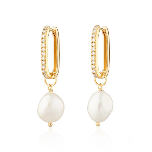 Title 3, Sterling Silver Pearl Pendant Earrings. Enhance...