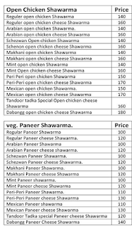 Tandoor Tadka Shawarma menu 3