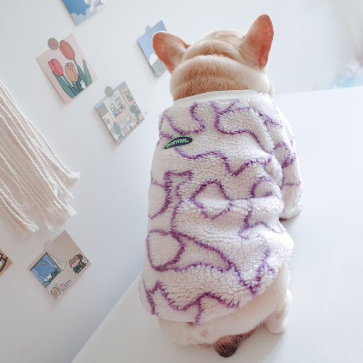 Title 6, Autumn and Winter Dog Thickened Grain Fleece Co...