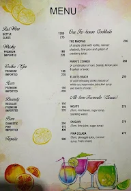 Champions Bar menu 1