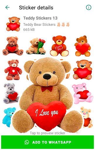 Screenshot Teddy Bear Stickers