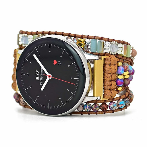 Title 5, Boho Winding Stone Bead Woven Strap, a stylish ...