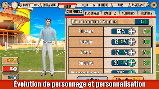 Tennis : Jeu des Années Folles — jeu de sport APK MOD screenshots 3
