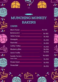 Munching Monkey Baker's menu 2