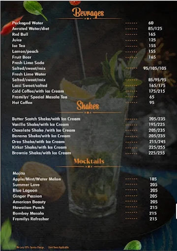 Framilys menu 