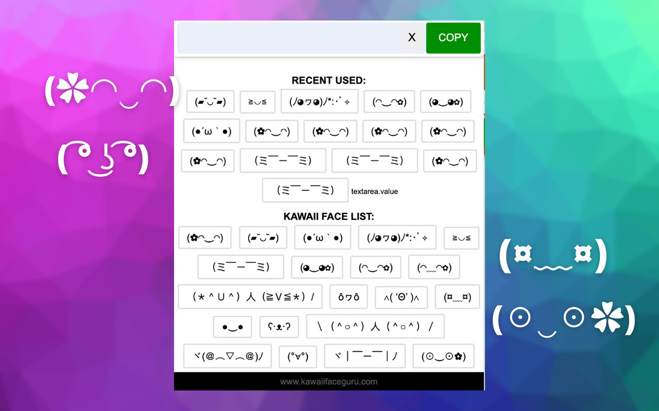 Kawaii Faces (✿◠‿◠) Preview image 0