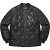 quilted leather work jacket fw22