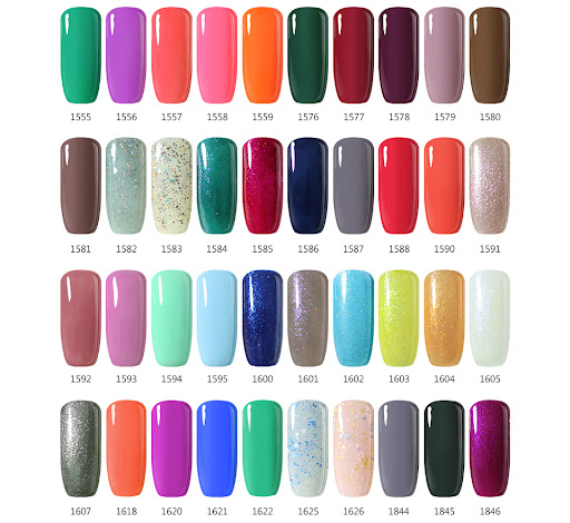 Title 6, Gel nail polish with primer and topcoat provide...