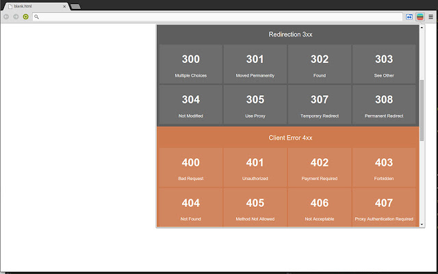 HTTP Codes chrome extension