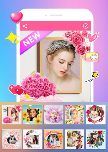 Flower Photo Frame  Flower Photo Editor