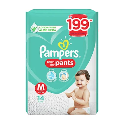 Pampers New Diapers Pants, Medium - 14 counts