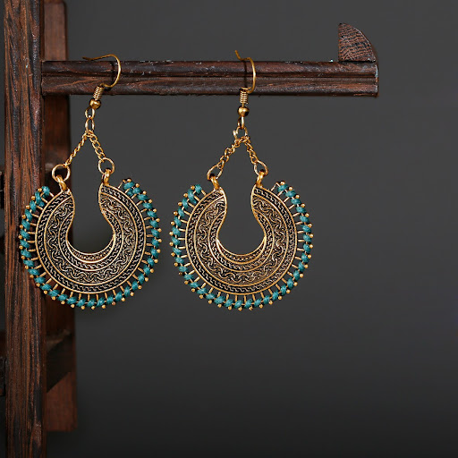 Title 10, Bohemian Ethnic Style Earrings, Retro Court Wea...
