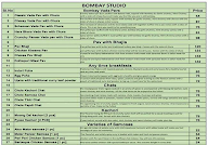 Bombay Studio menu 1