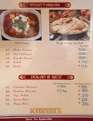 Karim's menu 1