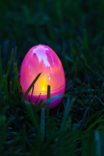 Title 3, Easter Colorful Plastic Eggs With Lights, creat...