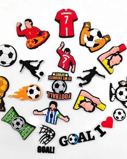 Soccer Football Sport Shoe Charms for Clogs Sandals Decor... - 3