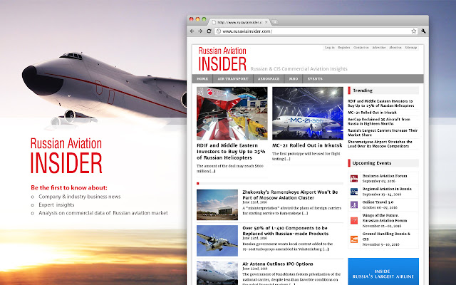 Russian Aviation Insider chrome extension