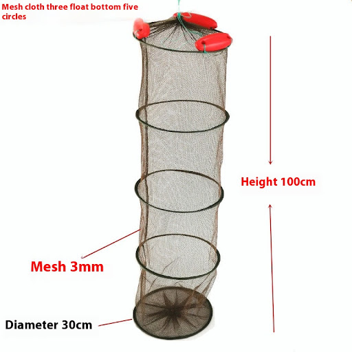 Title 1, Basket Shrimp Cage with Protective Mesh for Fis...