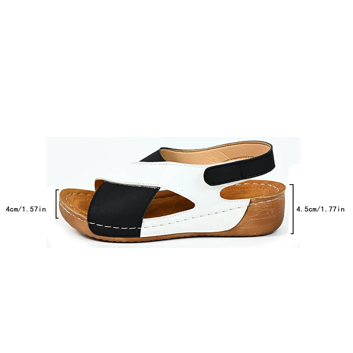 Title 5, Plateau-Sandalen mit Rock Casual Offene Zehen A...