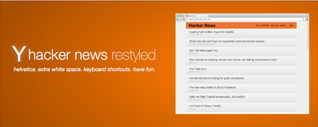 Hacker News Restyled Preview image 2