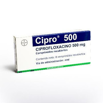 Cipro Ciprofloxacina 500 mg Bayer Caja x 8 Comprimidos  