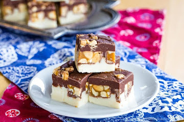 Double Chocolate Snickers Fudge