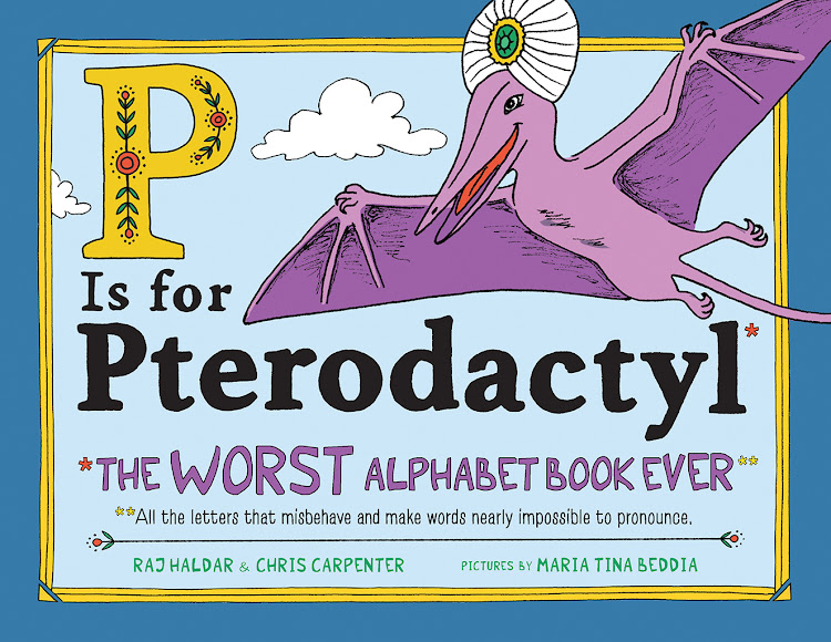 'P is for pterodactyl'. Illustration by Maria Tina Beddia.