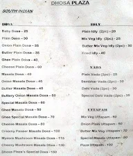 Dhosa Plaza menu 2