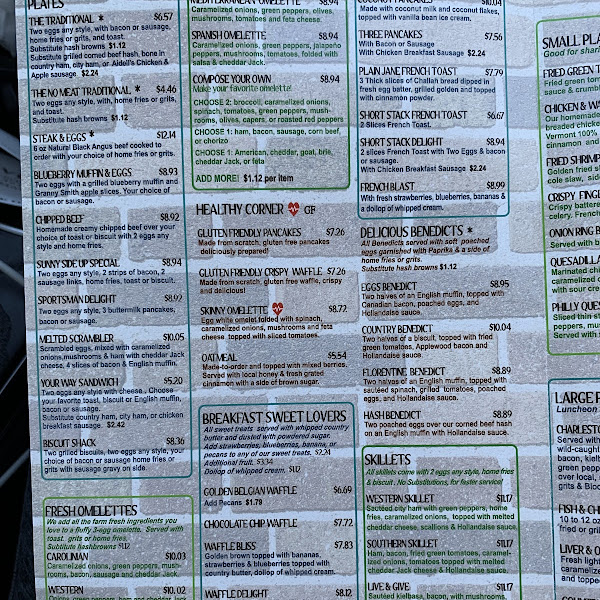 Breakfast Menu Page