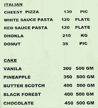 Pratham Bakers menu 2