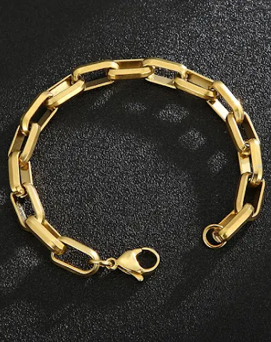 Pulseira masculina de aço titânio H - 2