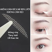 Dán Mí, Kích Mí Lưới Ren (1 Vỉ 48 Miếng) Siêu Mỏng, Tàng Hình Sẵn Keo Dùng Với Nước