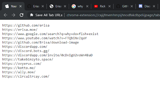 Save All Tab URLs