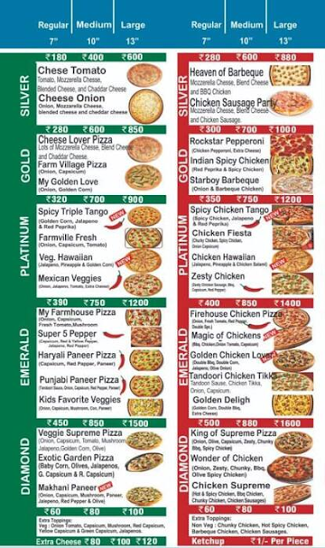 Da Pizza Makers menu 