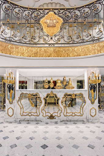 The Reception Desk on S.S. Maria Theresa.