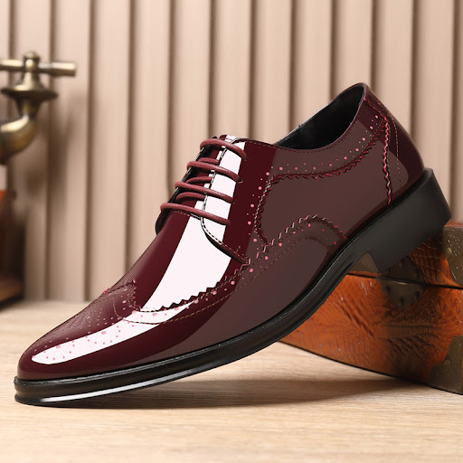 Title 8, Mens Fashion Brogue Patent Leather Shiny Shoes...