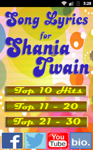 2015 Songs for SHANIA TWAIN