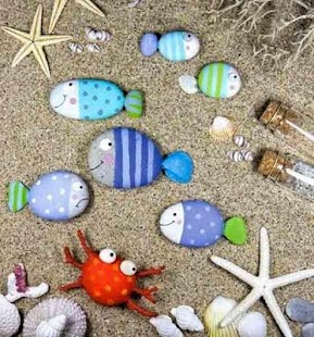 Painted Garden Rocks Ideas - náhled