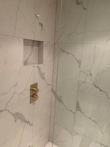 Shower valve in brushed gold finish