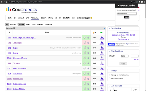 CF Status Checker