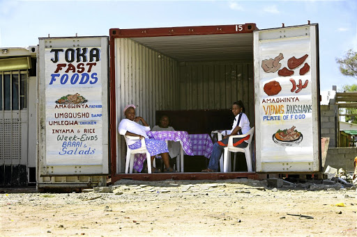 A food vendor at Joe Slovo informal settlement.