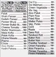 Rajpoot Vaishnoo Dhaba menu 1