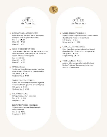 Delistic - Chocolaterie, Patisserie & Cafe menu 