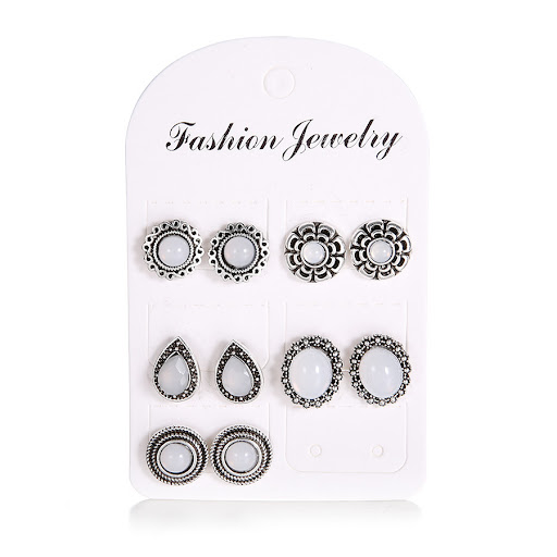 Title 1, Fashion Diamond-Studded Cobblestone Zircon Earr...