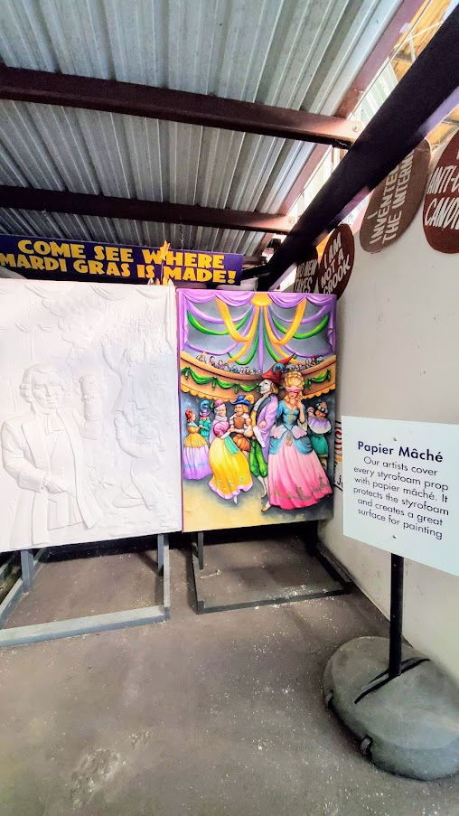 Things to do in New Orleans: Visiting Mardi Gras World. Family friendly, free shuttles can take you here, and a visit will take you 1 - 1.5 hours with multiple float and prop photo ops as well as learning about Mardi Gras