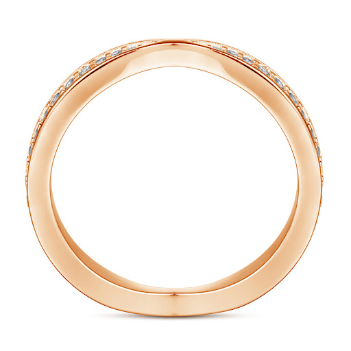 Title 9, Womens pure silver full circle diamond ring, a...
