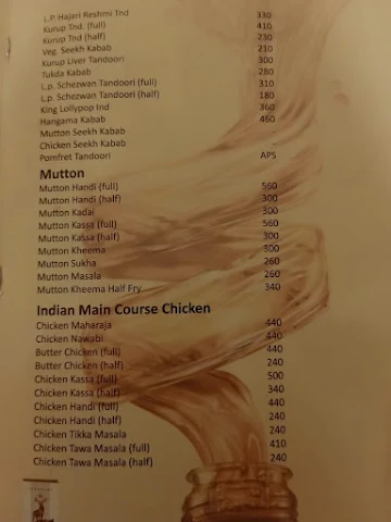 Hotel Jawahar menu 